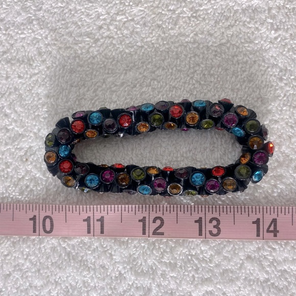 Multi Rhinestone Colour Stretchy Bracelet - Picture 3 of 7